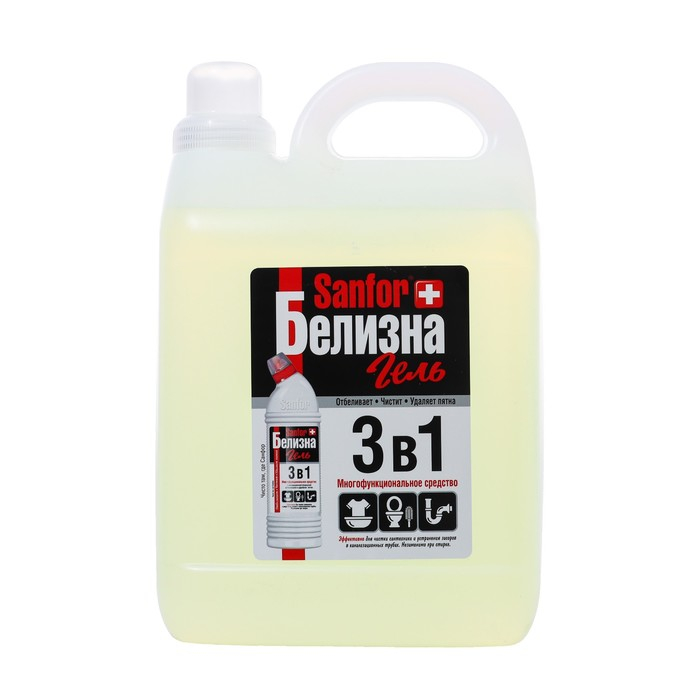 Белизна гель 3 в 1 Sanfor, 5 л Белизна гель 3 в 1 Sanfor, 5 л
