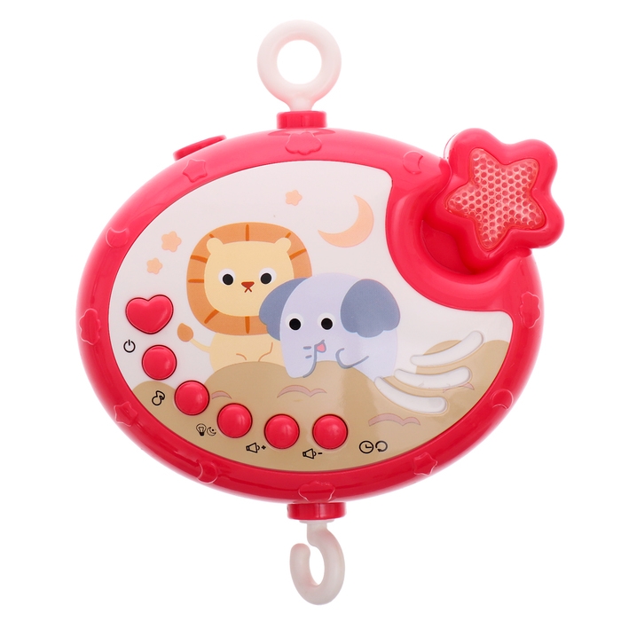 Музыкальный мобиль «Волшебные сны», русская озвучка, проекция, цвет розовый Музыкальный мобиль «Волшебные сны», русская озвучка, проекция, цвет розовый