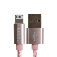 Кабель Hoco X2, USB - Lightning, 2.4A, 1 м, нейлон, розовое золото