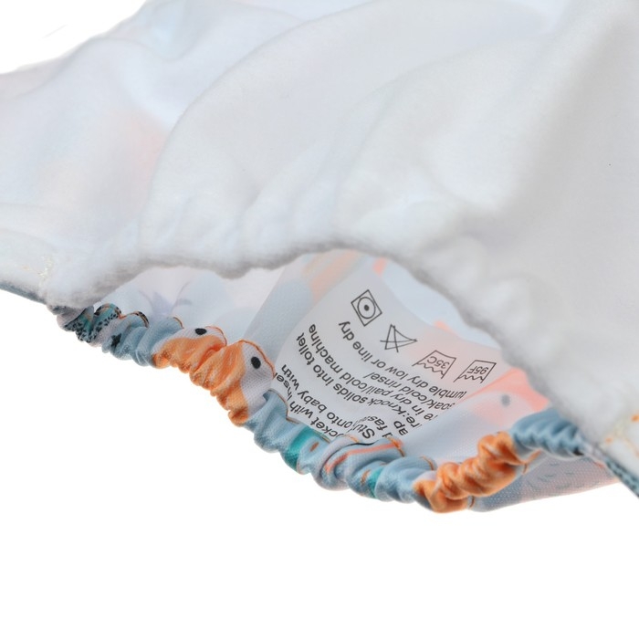 Многоразовый подгузник «Лисички», 3-15 кг, цвет голубой, оранжевый, Крошка Я Многоразовый подгузник «Лисички», 3-15 кг, цвет голубой, оранжевый, Крошка Я