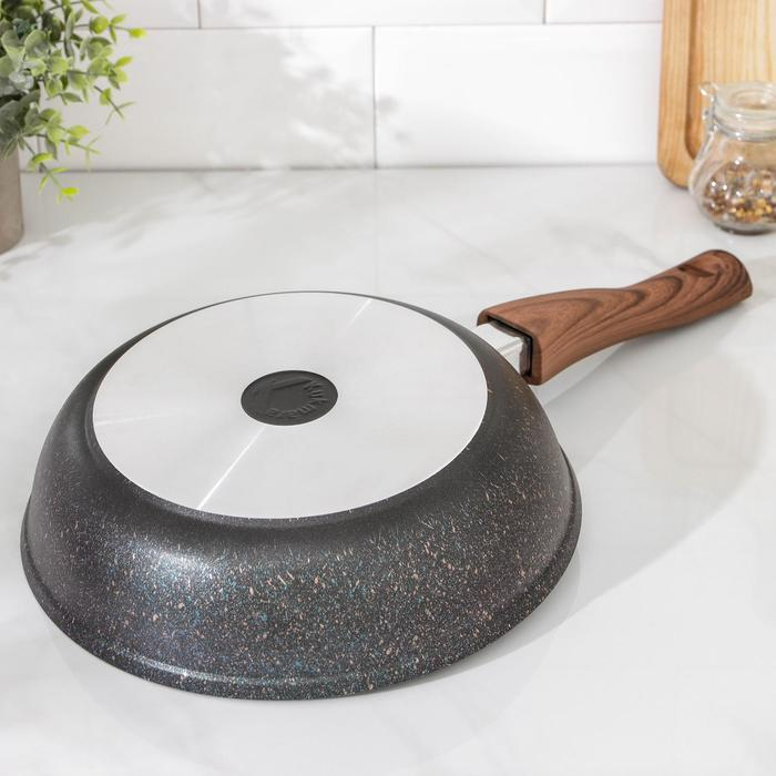 Сковорода Granit ultra blue, d=24 см, съёмная ручка, стеклянная крышка, антипригарное покрытие, цвет синий Сковорода Granit ultra blue, d=24 см, съёмная ручка, стеклянная крышка, антипригарное покрытие, цвет синий