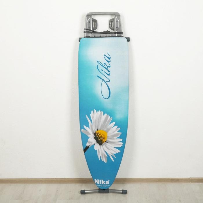 Доска гладильная Nika «Ника 10», 123×39 см, регулируемая высота до 90 см, европодставка, рисунок микс Доска гладильная Nika «Ника 10», 123×39 см, регулируемая высота до 90 см, европодставка, рисунок микс