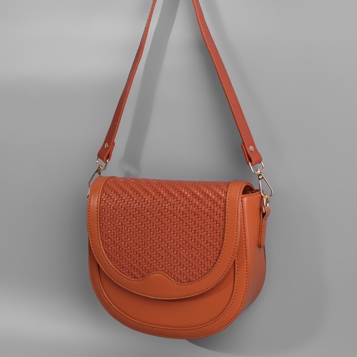 Ручка для сумки, с карабинами, 60 ± 1 см × 2 см, цвет светло-коричневый Ручка для сумки, с карабинами, 60 ± 1 см × 2 см, цвет светло-коричневый