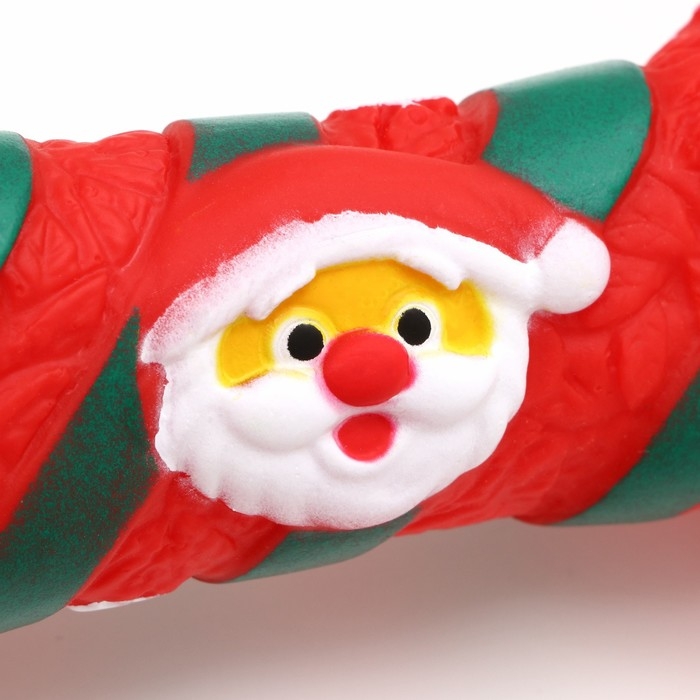 Новый год. Игрушка пищащая для собак  Новый год. Игрушка пищащая для собак "Новогодняя кость", виниловая, 18 х 5,6 х 4 см