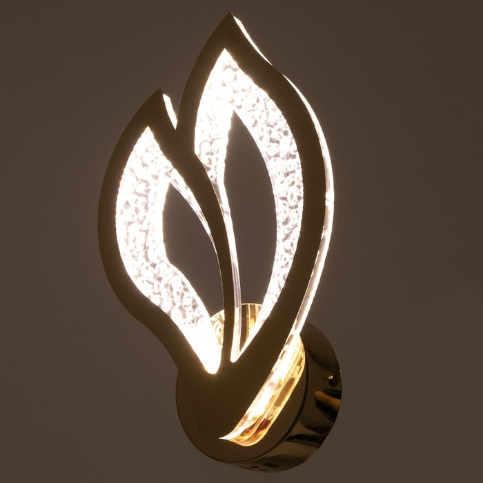 Бра 1830/1GD LED 24Вт 4000К хромированное золото 17х7,5х28 см