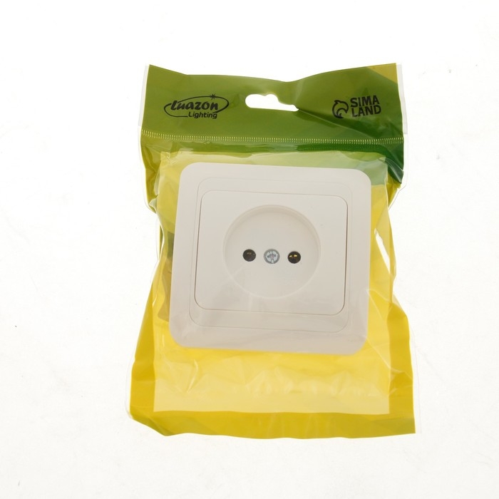 Розетка одноместная Luazon Lighting  Розетка одноместная Luazon Lighting "Орион", 10 А, скрытая, без з/к, белая