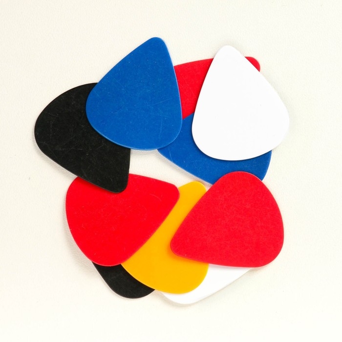 Набор медиаторов Music Life 10 шт в оранжевой банке, медиаторы микс Набор медиаторов Music Life 10 шт в оранжевой банке, медиаторы микс