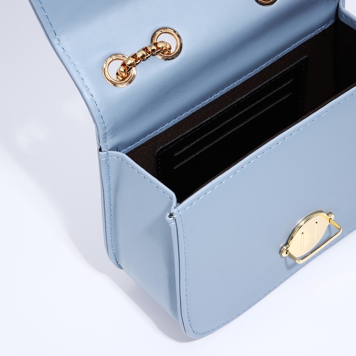 Сумка-мессенджер на клапане, цвет голубой Сумка-мессенджер на клапане, цвет голубой