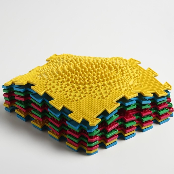 Модульный массажный коврик ОРТО ПАЗЛ «Начинайка», 8 модулей, 4 вида Модульный массажный коврик ОРТО ПАЗЛ «Начинайка», 8 модулей, 4 вида