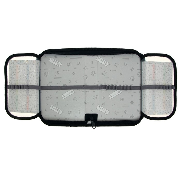 Пенал 1 секция, 130 х 210 х 40 мм, 2 откидные планки, тканевый, Calligrata TOP, Content Пенал 1 секция, 130 х 210 х 40 мм, 2 откидные планки, тканевый, Calligrata TOP, Content "Маска"