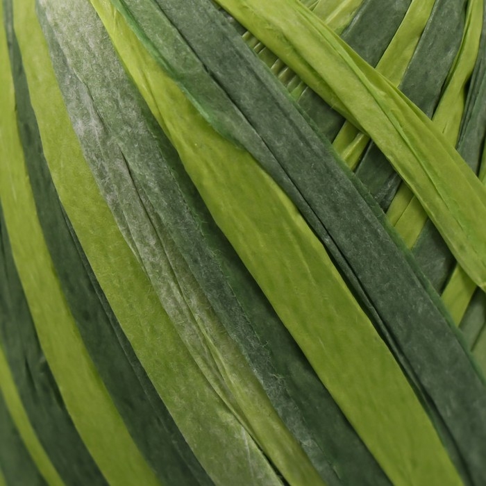 Тесьма декоративная бумага "Рафия меланж" намотка 20 м МИКС