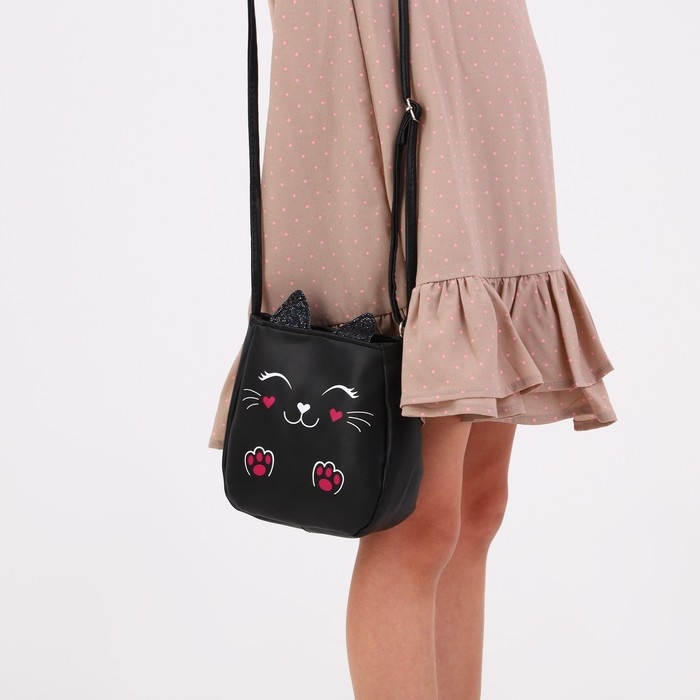 Сумка детская для девочки «чёрный котик» Сумка детская для девочки «чёрный котик»
