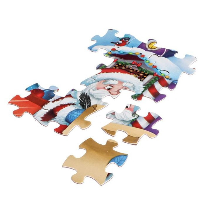 Пазлы в металлической коробке «Домик Дедушки Мороза», 54 детали Пазлы в металлической коробке «Домик Дедушки Мороза», 54 детали