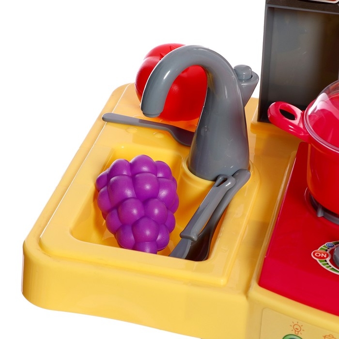 Игровой набор «Кухня мечты» с посудой и продуктами, свет, звук, работает от батареек Игровой набор «Кухня мечты» с посудой и продуктами, свет, звук, работает от батареек