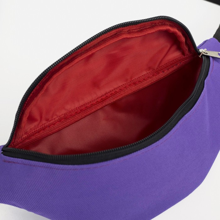 Поясная сумка на молнии, цвет сиреневый Поясная сумка на молнии, цвет сиреневый