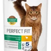Сухой корм Perfect Fit для стерилизованных кошек, курица, 650 г