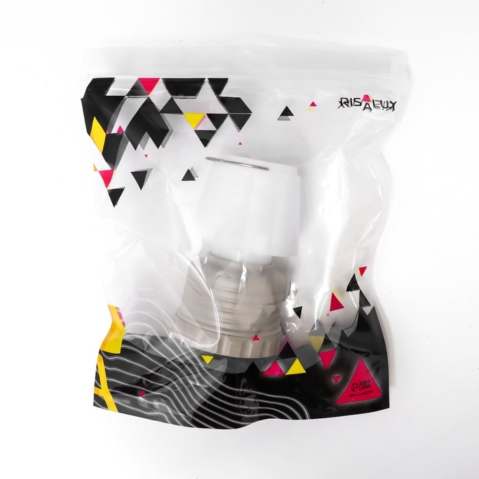 Ночник Ночник "Мини" LED 3Вт от батареек 3хААА серо-белый 6,5х6,5х11,5 см RISALUX