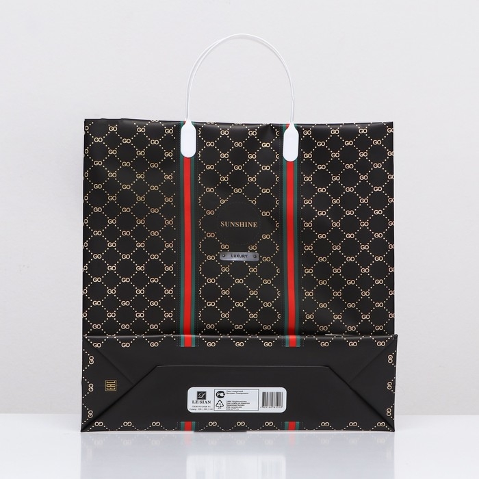 Пакет  Пакет "Гуччи", мягкий пластик, 30 x 30 см, 120 мкм