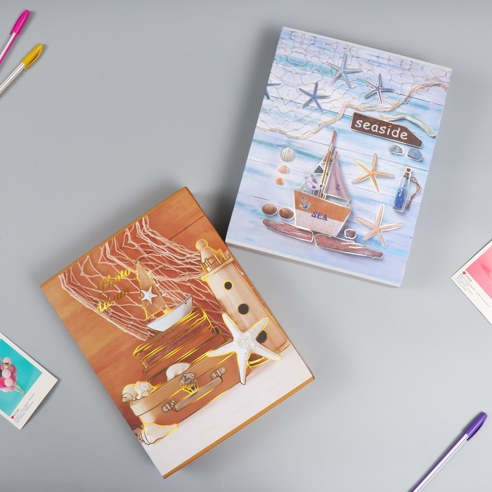 Фотоальбом 200 фото 13х18 см  Фотоальбом 200 фото 13х18 см "Морское приключение" МИКС в коробке 5,5х23х29,5 см