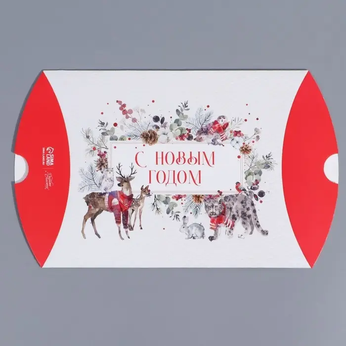 Коробка новогодняя складная фигурная «Акварель», 11 х 8 х 2 см, Новый год