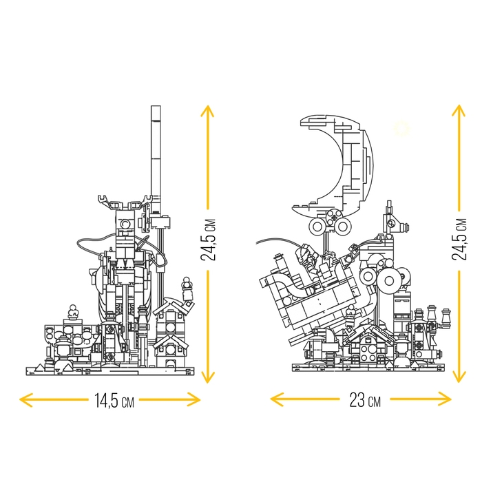 Конструктор «Новогодние истории», 536 деталей, с гирляндой Конструктор «Новогодние истории», 536 деталей, с гирляндой