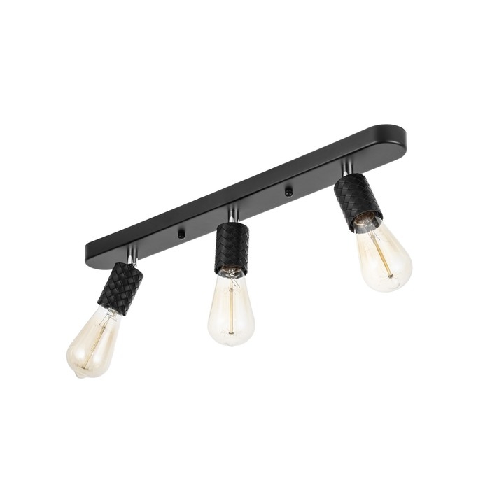 Потолочный светильник  Потолочный светильник "Скин" 3хЕ27 40Вт черный 30х6х16см