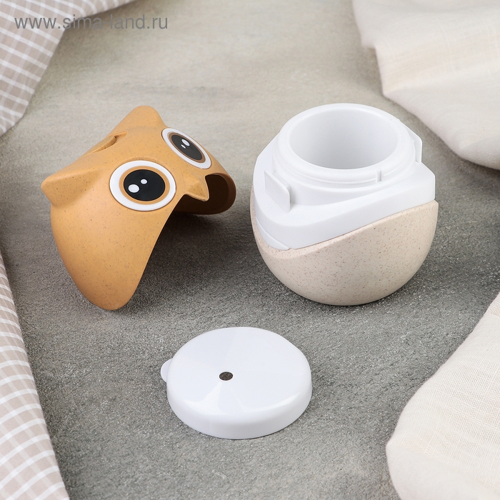 Подставка для зубочисток «Совушка», 8×8 см, цвет бежево-песочный Подставка для зубочисток «Совушка», 8×8 см, цвет бежево-песочный