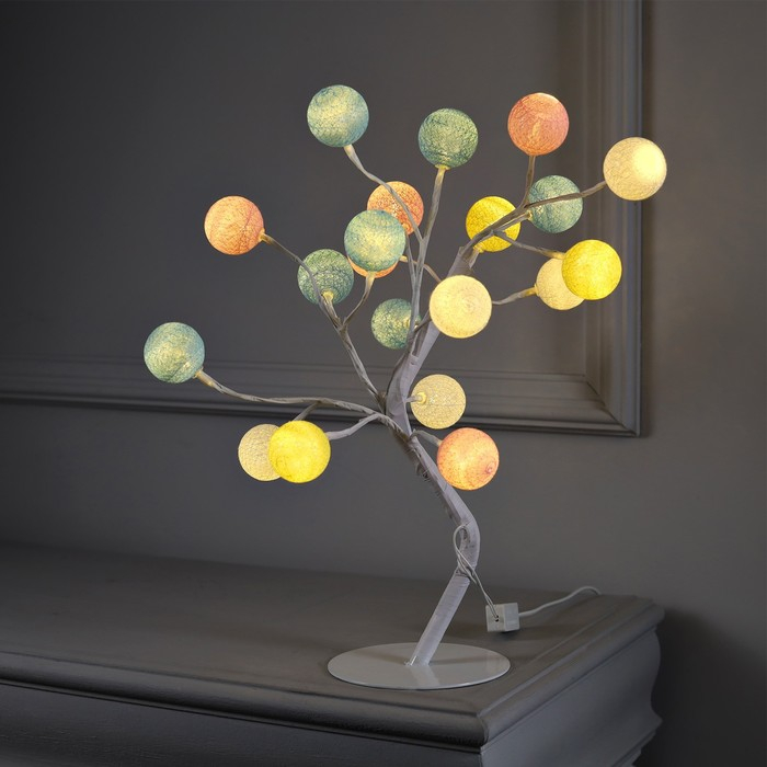 Светодиодный куст «Шарики» 45 см, 20 LED, постоянное свечение, 220 В, свечение тёплое белое Светодиодный куст «Шарики» 45 см, 20 LED, постоянное свечение, 220 В, свечение тёплое белое