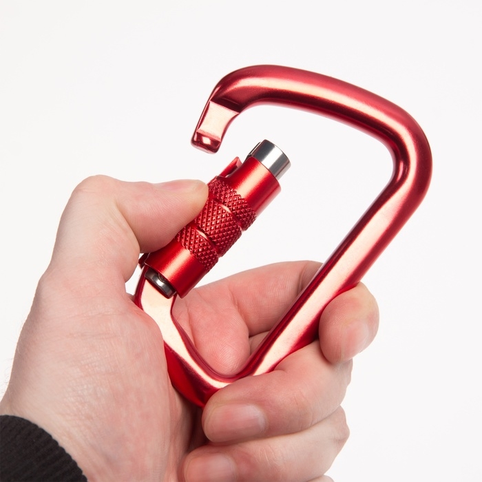 Карабин с байонетной муфтой, 11 х 7 см, 30 KN, красный Карабин с байонетной муфтой, 11 х 7 см, 30 KN, красный