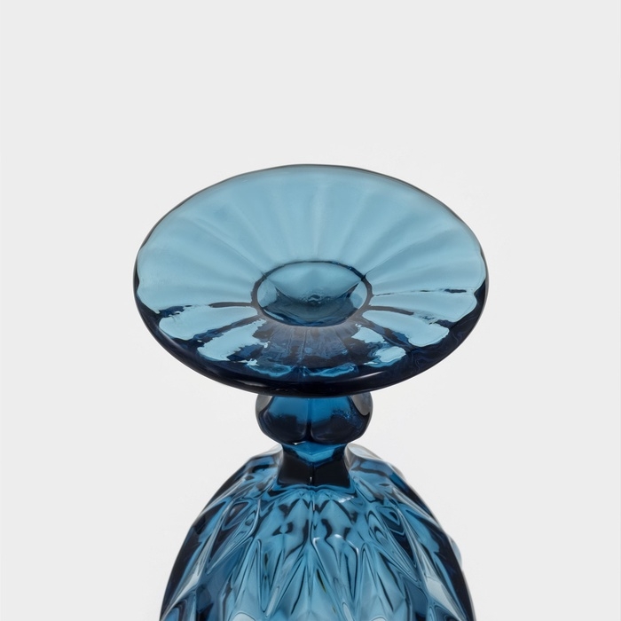 Бокал для вина стеклянный Magistro «Круиз», 250 мл, 8×15,3 см, цвет синий Бокал для вина стеклянный Magistro «Круиз», 250 мл, 8×15,3 см, цвет синий