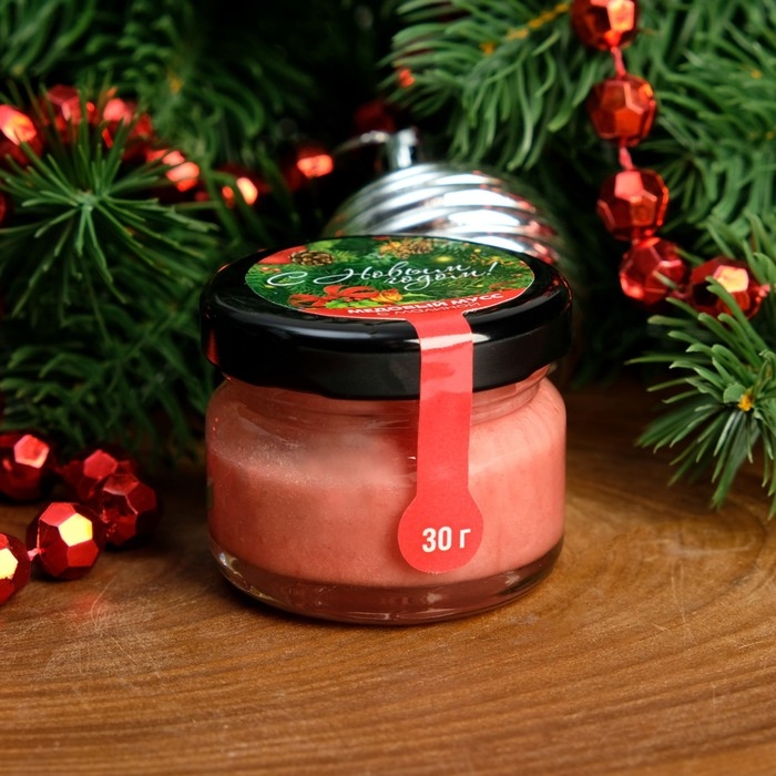 Новый год. Медовый мусс  Новый год. Медовый мусс "Счастливого Нового года", с малиной, 30 г