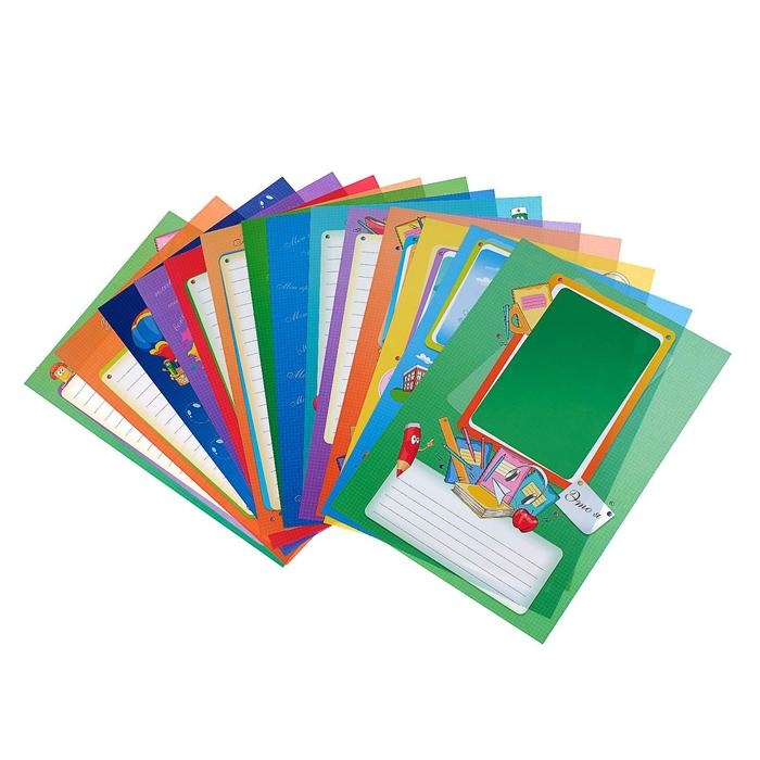 Набор вкладышей для портфолио, Набор вкладышей для портфолио, "Весёлые карандаши", для учеников начальных классов, А4, 16 листов