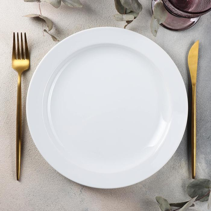 Тарелка «Бельё», d=24 см, белая, фарфор Тарелка «Бельё», d=24 см, белая, фарфор