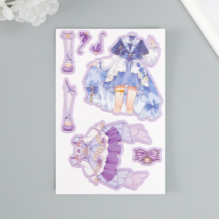 Наклейка-игра Наклейка-игра "Наряды принцессы" МИКС набор 3 листа, 2 куклы 16х11х2 см