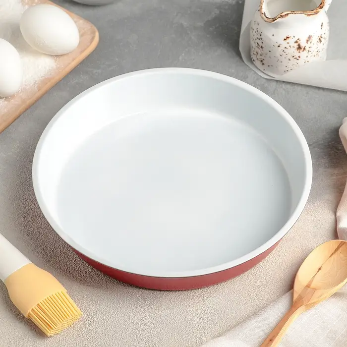 Форма для выпечки Доляна «Флёри», 24×4 см, керамическое покрытие, цвет МИКС