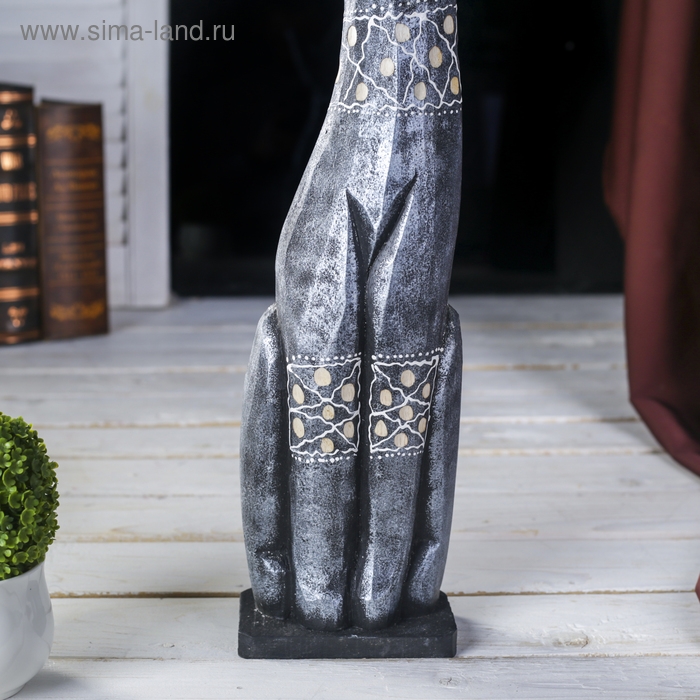 Сувенир дерево Сувенир дерево "Кошка металик с узором" 8х14х50 см