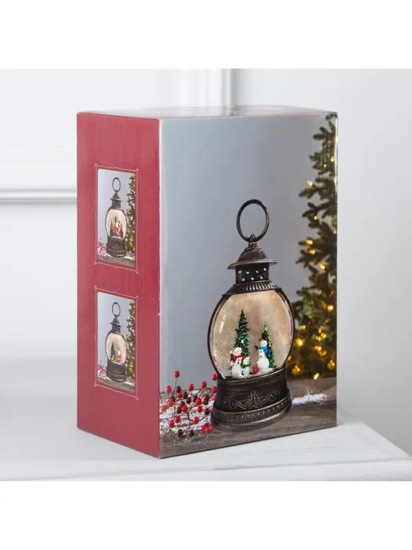 Светодиодная фигура &laquo;Дед Мороз у ёлки&raquo; 12.5&times;20&times;7.5 см, пластик, от батареек АААх3, USB, свечение тёплое белое