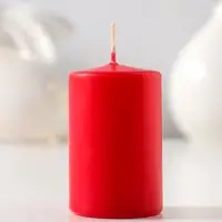 Свеча - цилиндр 4&times;6 см, 59 г, 6 ч, красный