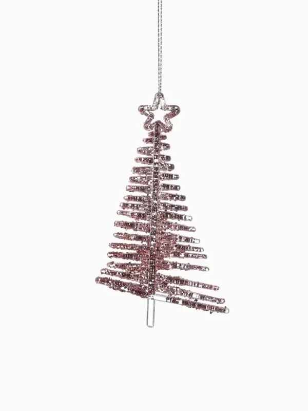 Ёлочная игрушка &laquo;Зимнее волшебство. Ёлочка сияние звезда&raquo;, 14&times;8 см, розовый