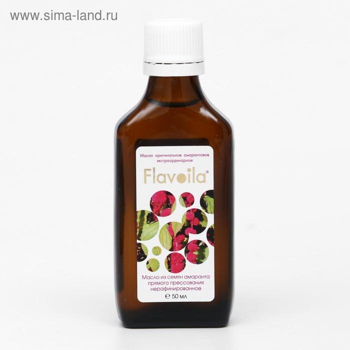 Масло «Флавойла», из семян амаранта прямого прессования нерафинированное, 50 мл Масло «Флавойла», из семян амаранта прямого прессования нерафинированное, 50 мл