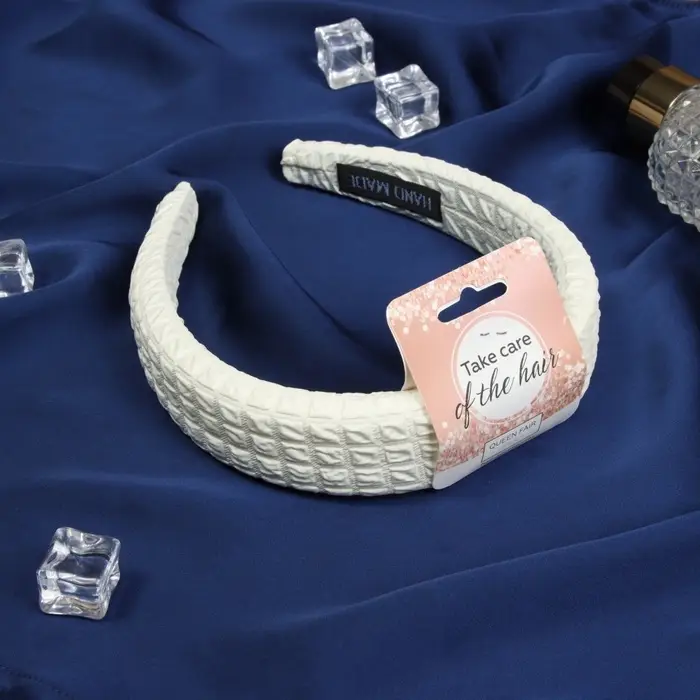 Ободок для волос QF &laquo;Жаннет&raquo;, клетка объём, 3 см, МИКС