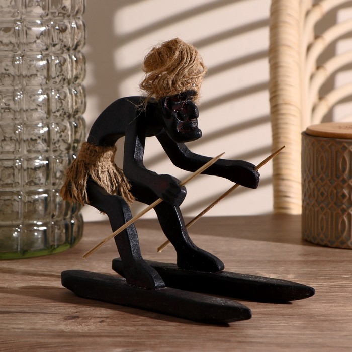 Сувенир «Абориген-лыжник», 15 см, дерево Сувенир «Абориген-лыжник», 15 см, дерево