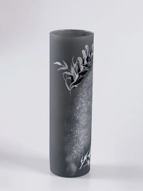 Ваза &laquo;Лоренс&raquo;, h=26 см, стекло, серо-чёрная