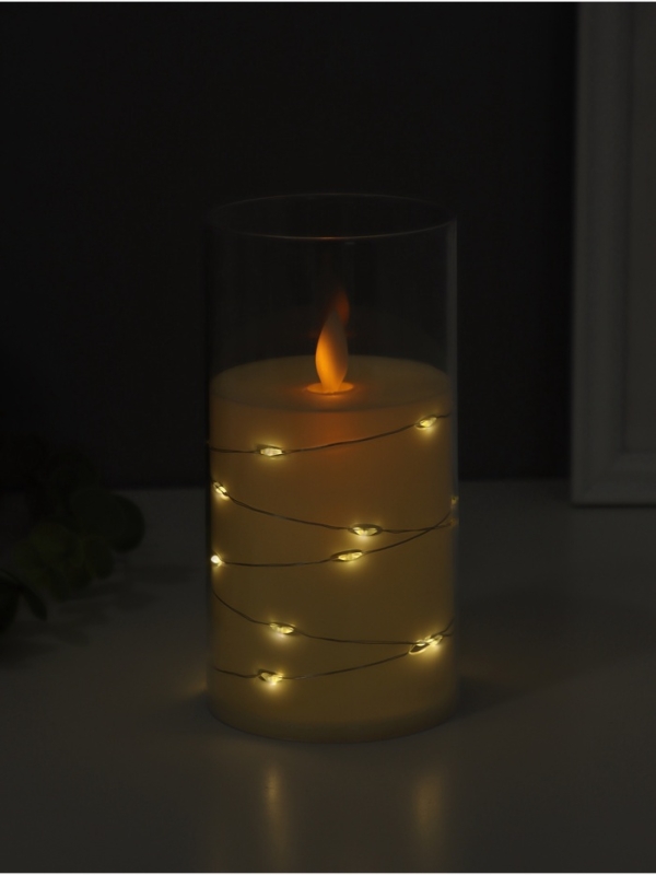 Ночник свеча "Романтик" LED 3xААА 7,5х7,5х15см