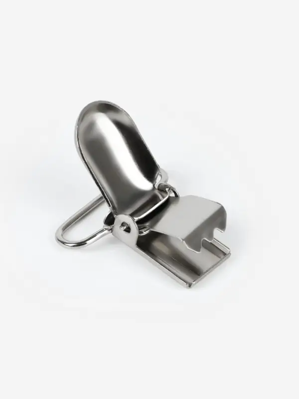 Клипсы для подтяжек, 2.5&times;1.5 см, 10 шт., цвет серебряный