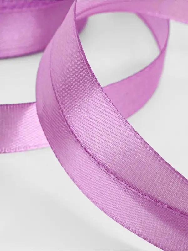 Лента атласная, 12 мм, 23±1 м, светло-сиреневая Лента атласная, 12 мм, 23±1 м, светло-сиреневая