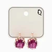 Серьги со стразами &laquo;Эдель&raquo;, овальчик, фиолетовые в золоте
