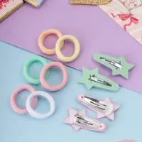 Набор для волос «Аделия», 10 резинок 3 см, 4 невидимки 3.5 см, звезда колор, МИКС