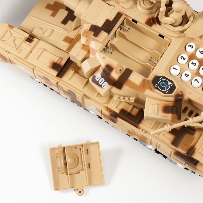 Копилка пластик Копилка пластик "Танк" кодовый замок, звук АА 43х16х16 см