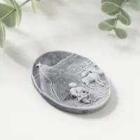 Магнит "У чума" (барельеф), 6,5см